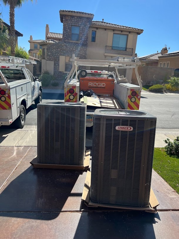 Las Vegas home with newly replaced air conditioner unit