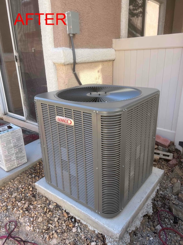 Las Vegas AC installation featuring a Lennox unit