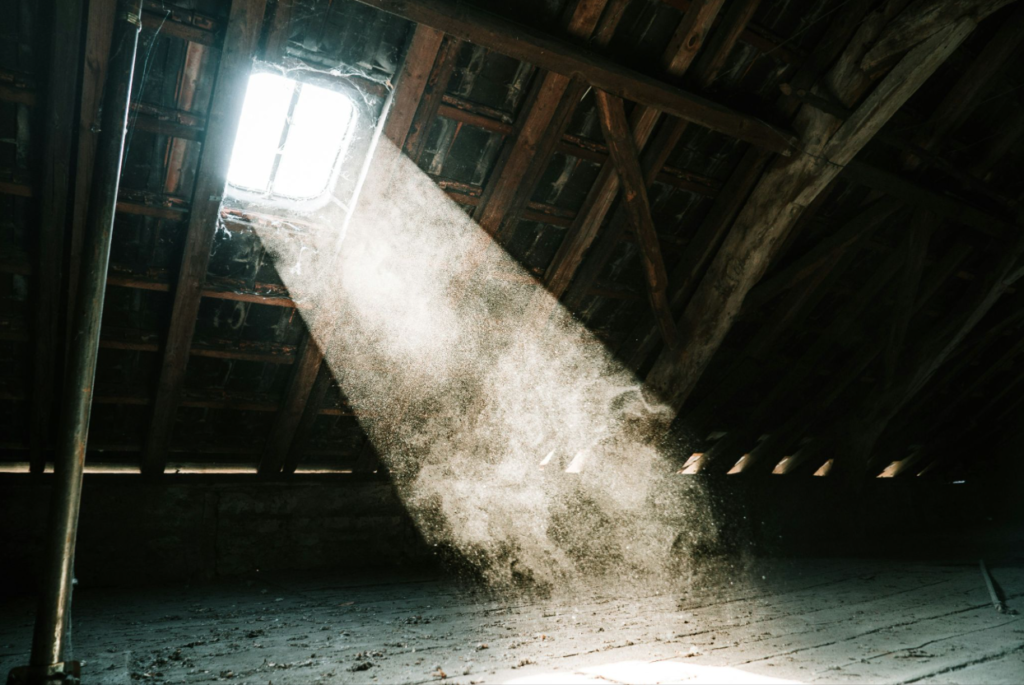 A freezing attic.
